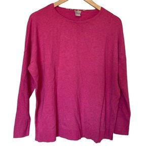 Chico's Cashmere Blend Center-Seam Sweater Pink 1